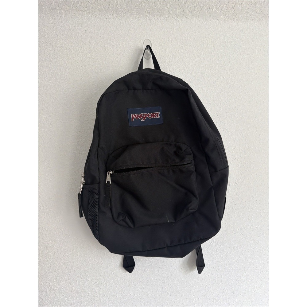 JanSport Backpack Black Canvas Polyester School Travel Laptop Bag